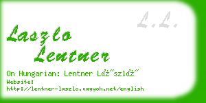 laszlo lentner business card